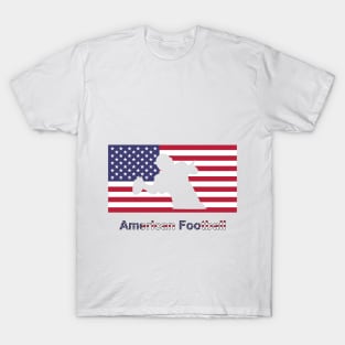 Flag with the silhouette of american football player T-Shirt